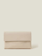 Next Accessorize Nude Patent Fold-Over Clutch Bag- Buy online at McGrocer