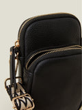 Accessorize black webbing strap phone bag, UK version