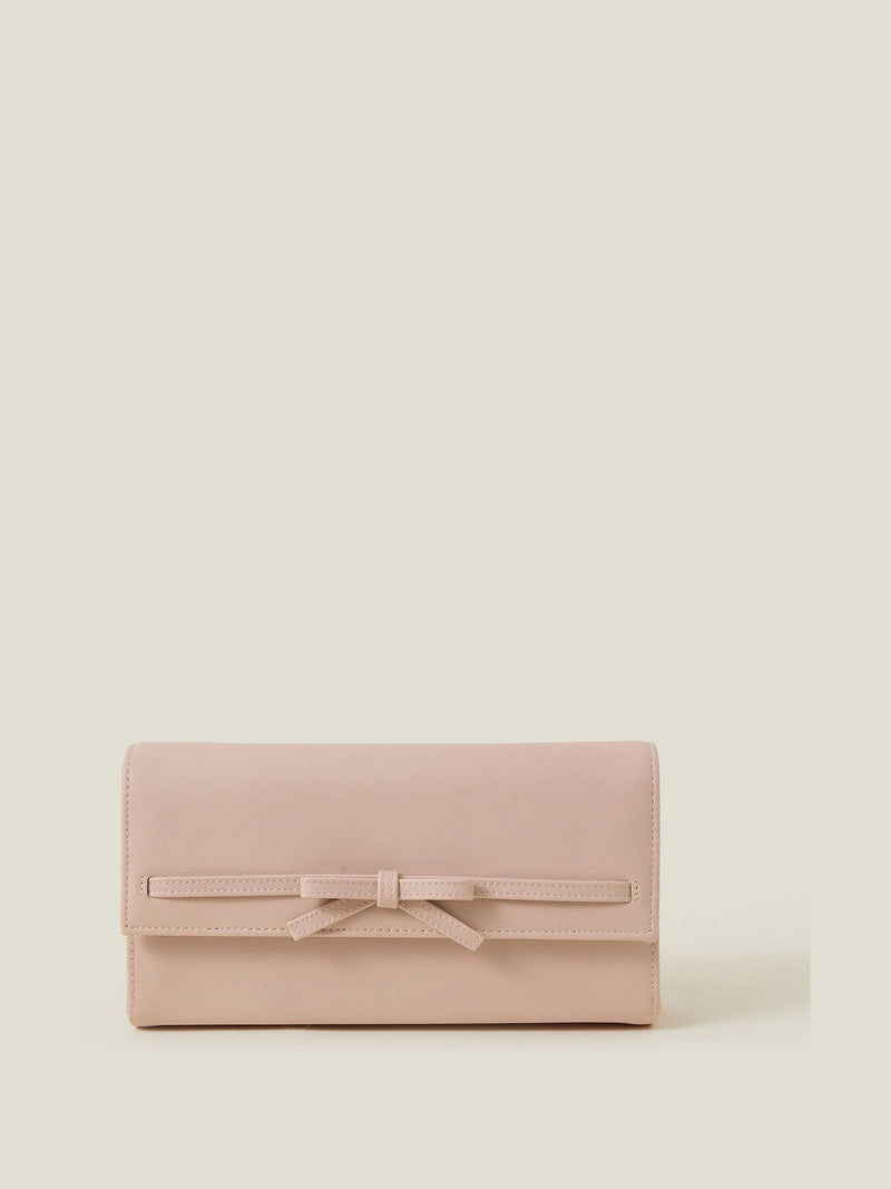 Accessorize nude bow clutch bag (British brand)
