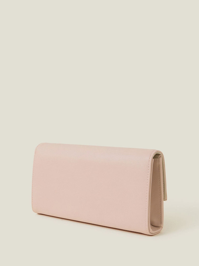 Accessorize nude bow clutch bag (British brand)