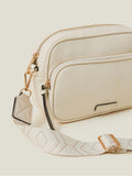 Accessorize cream Dina double zip cross-body bag, UK version