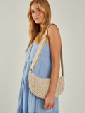 Accessorize Natural Macrame cross-body sling bag (British brand)