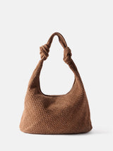 Next Mint Velvet Brown Woven Knot Handle Bag- Buy online at McGrocer