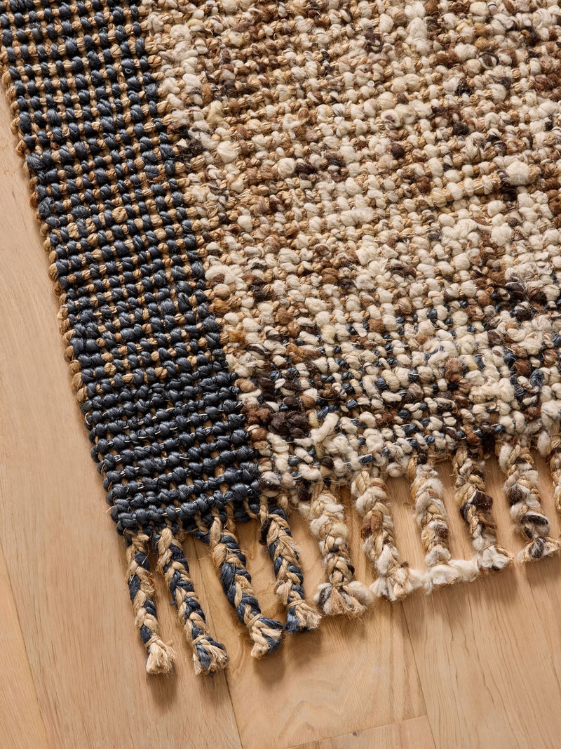 French Connection natural tweed speckle jute rug, UK version