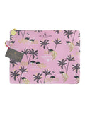 Sara Miller large cosmetic pouch pink ostrich design, UK version