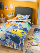 Next Pokemon Blue Duvet Cover and Pillowcase Set Single Bedding- Buy online at McGrocer