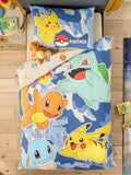 Pokemon blue duvet cover and pillowcase set single - British product