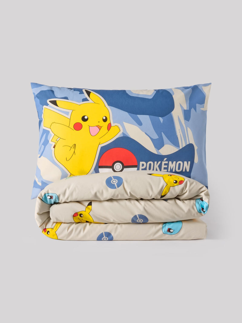 Pokemon blue duvet cover and pillowcase set single - British product