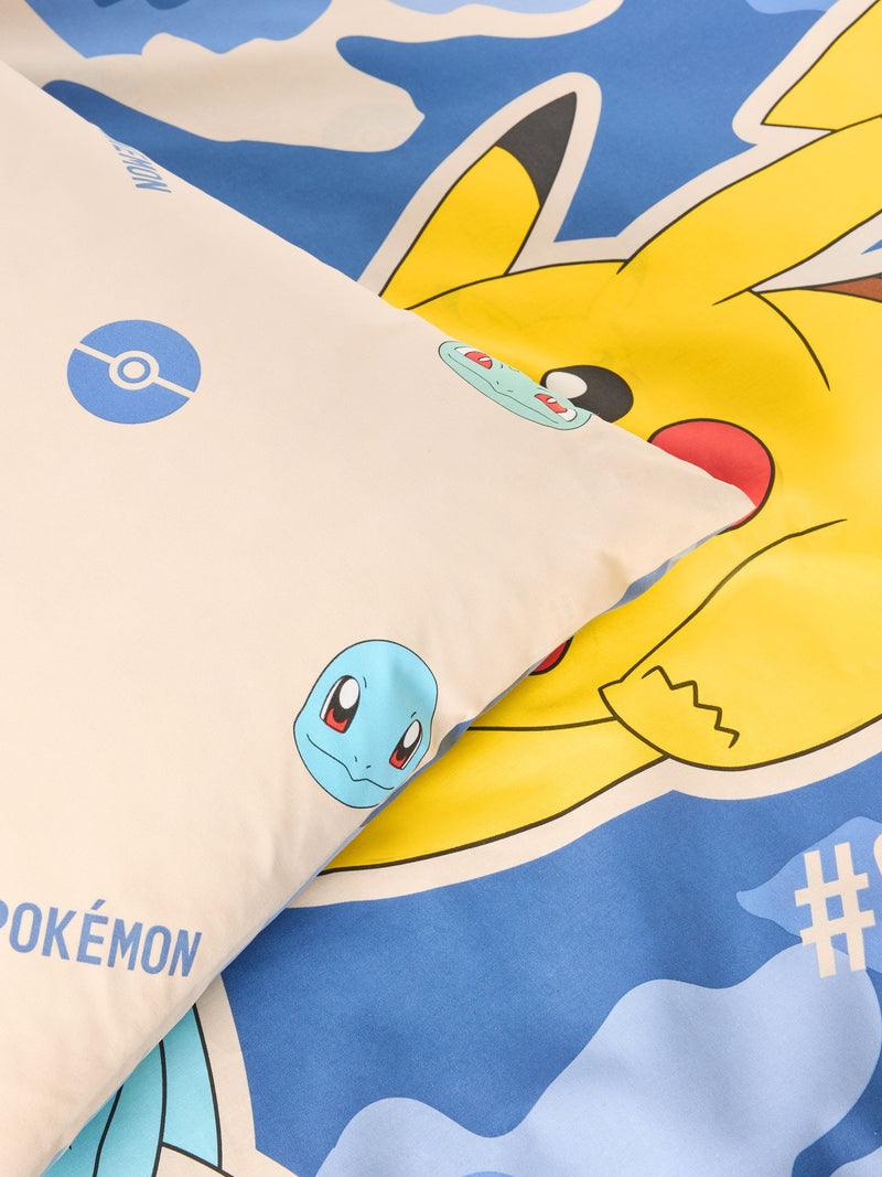 Pokemon blue duvet cover and pillowcase set single - British product