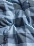 Blue Check Super Soft Brushed Cotton Duvet Cover and Pillowcase Set