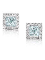 Next The Diamond Store 9K White Gold Aquamarine 1.90ct and Diamond Earrings- Buy online at McGrocer
