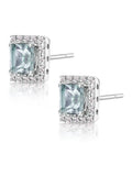 The Diamond Store aquamarine diamond earrings 1.90ct, imported from the UK