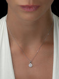 Diamond Store lab diamond halo pendant in 9K gold - British product