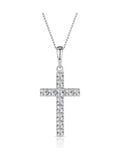 The Diamond Store White 0.22CT Cross Pendant Necklace in 9KGold