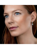 The Diamond Store blue topaz diamond earrings in 9K white gold, UK version