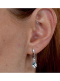 The Diamond Store blue topaz diamond earrings in 9K white gold, UK version