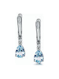 The Diamond Store blue topaz diamond earrings in 9K white gold, UK version