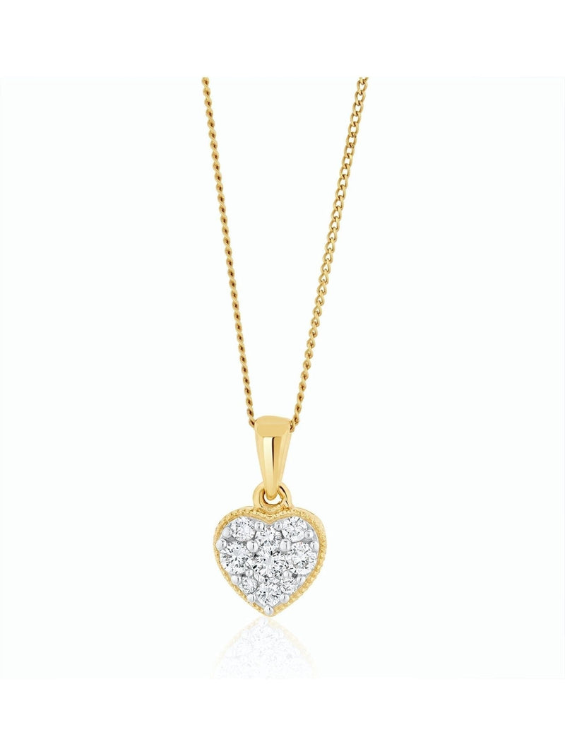 The Diamond Store lab diamond heart pendant necklace (British brand)