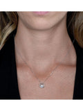 The Diamond Store pearl and diamond circle necklace 9K White Gold (British brand)