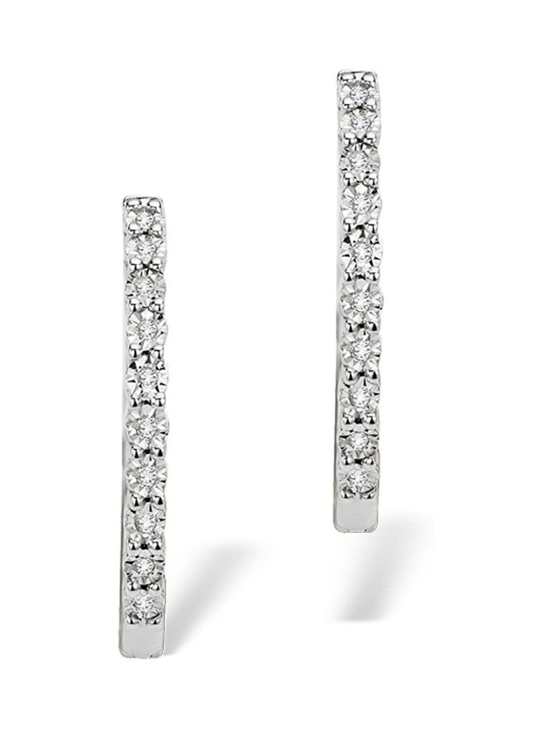 The Diamond Store Diamond Earrings 9K White Gold 0.08ct (British brand)