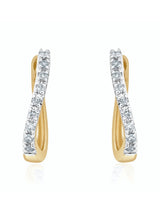 Next The Diamond Store 9K Gold 0.11ct Diamond Hoop Earrings- Buy online at McGrocer