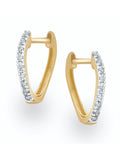 The Diamond Store hoop earrings 9k gold 0.11ct (British brand)