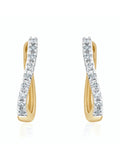The Diamond Store hoop earrings 9k gold 0.11ct (British brand)