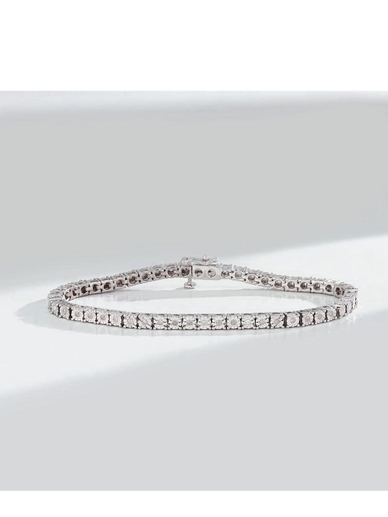 The Diamond Store White 0.57ct Set Tennis Bracelet