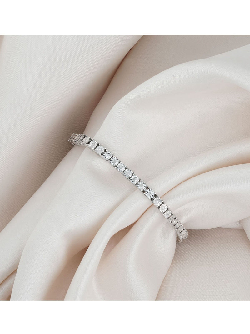The Diamond Store White 0.57ct Set Tennis Bracelet