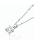 The Diamond Store 0.25ct lab diamond princess cut necklace (British brand)