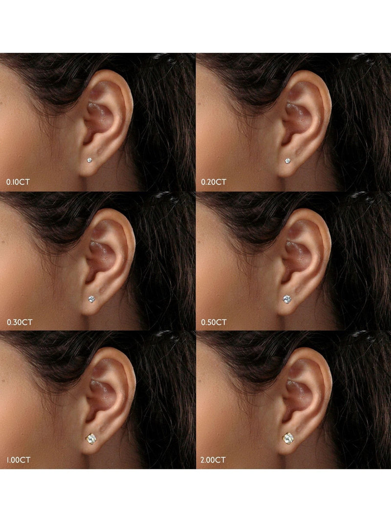 The Diamond Store white lab diamond stud earrings 0.10ct (British brand)