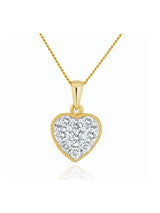 Next The Diamond Store 9K Yellow Gold Lab Diamond Heart Pendant Necklace- Buy online at McGrocer