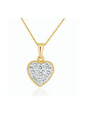 The Diamond Store Heart Pendant Necklace 9K Gold 0.50ct (British brand)