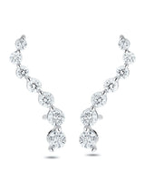 Next The Diamond Store 9K White Gold Ear Climber Life Journey Lab Diamond Earrings 0.50ct 17mm- Buy online at McGrocer