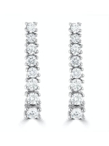 Next The Diamond Store 9K White Gold Lab Diamond Life Journey Drop Earrings 1ct- Buy online at McGrocer