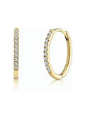 The Diamond Store 9K Gold Stellato 0.09ct Diamond Encrusted Hoop Earrings