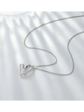 The Diamond Store white heart pendant necklace 0.10ct diamond (British brand)
