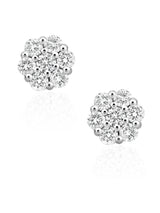 Next The Diamond Store White Gold Cluster Earrings Lab Diamond 0.50ct- Buy online at McGrocer