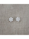The Diamond Store white gold diamond cluster earrings (British brand)