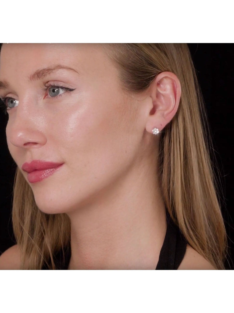 The Diamond Store white gold diamond cluster earrings (British brand)