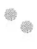 The Diamond Store white gold diamond cluster earrings (British brand)