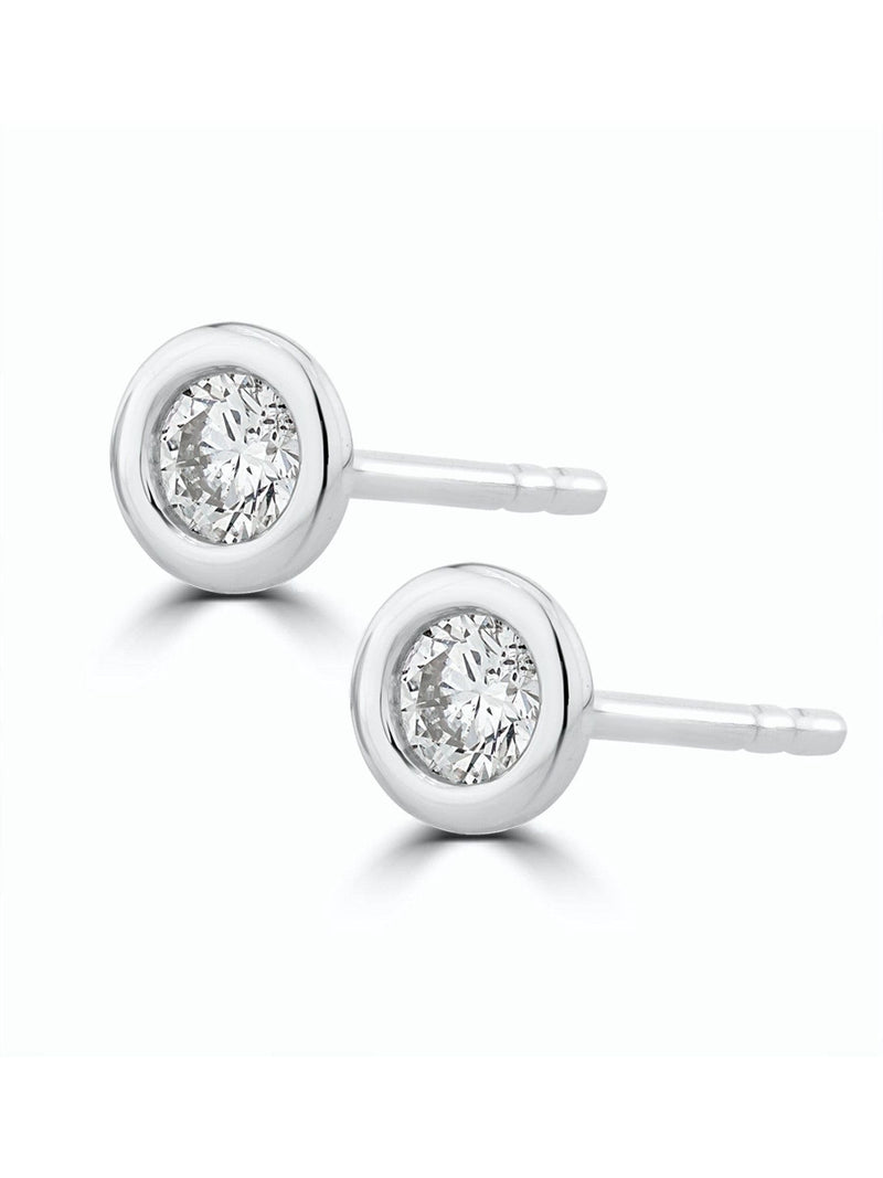 The Diamond Store 0.20ct lab diamond stud earrings in 9K white gold (British brand)