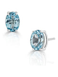 The Diamond Store Blue Topaz earrings 7x5mm (British brand)