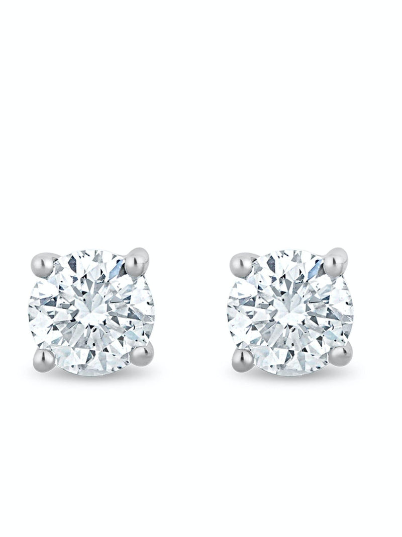 The Diamond Store white lab diamond earrings 2.4mm (British brand)