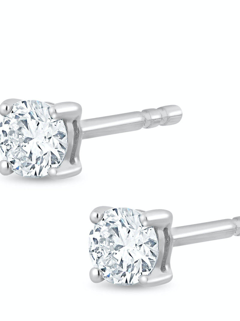 The Diamond Store white lab diamond earrings 2.4mm (British brand)
