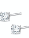 The Diamond Store white lab diamond earrings 2.4mm (British brand)