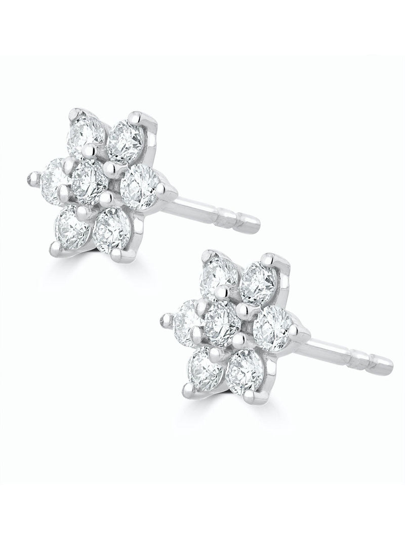 The Diamond Store lab diamond earrings 9K white gold 0.50ct, UK version