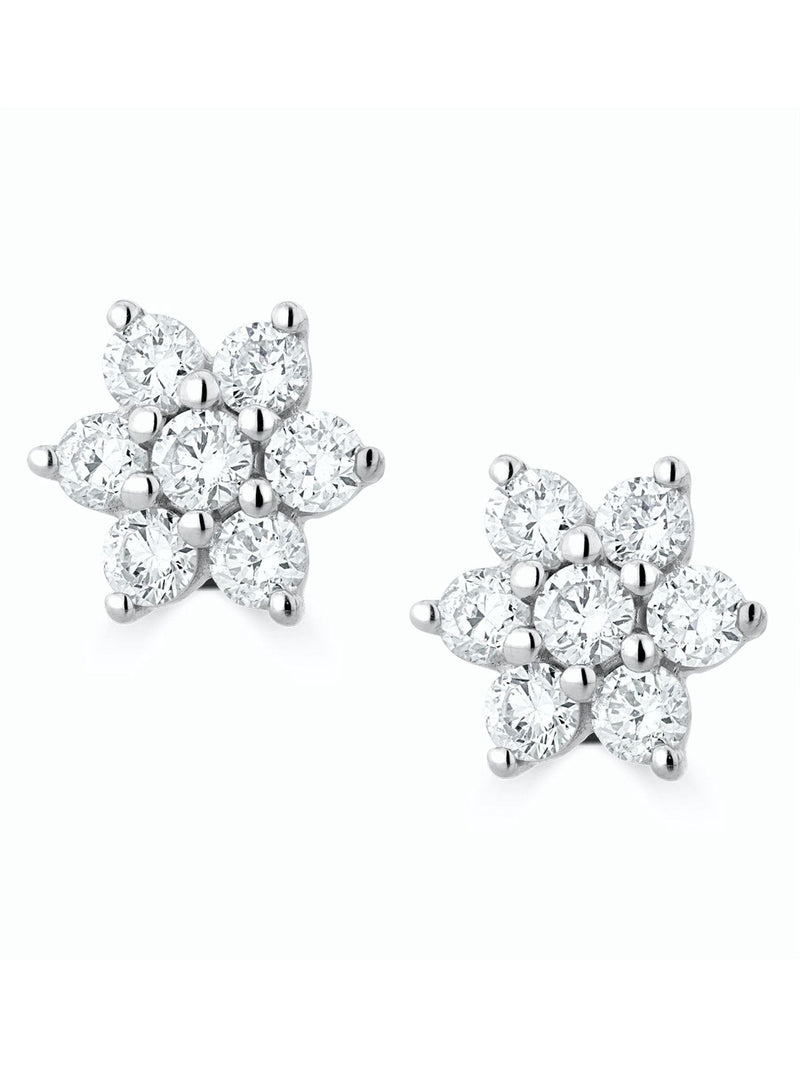 The Diamond Store lab diamond earrings 9K white gold 0.50ct, UK version