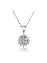Next The Diamond Store 9K White Gold Diamond Pendant Necklace with Chain- Buy online at McGrocer