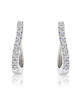 Next The Diamond Store 9K White Gold Diamond Hoop Earrings 12mm x 2mm- Buy online at McGrocer